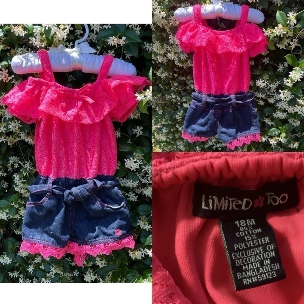 Lot Of 4-18 Month Girls Clothes Dress Rompers Swimsuit